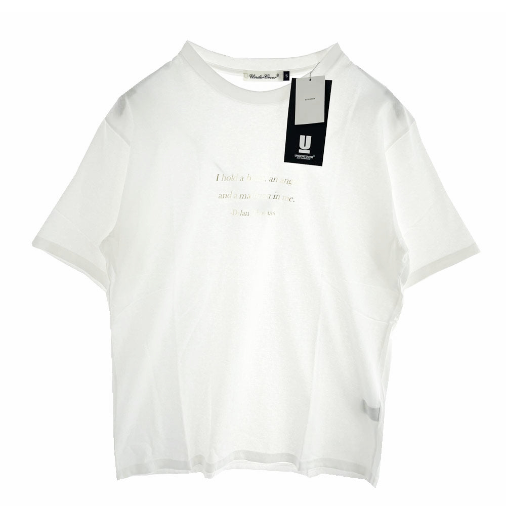 UNDERCOVER アンダーカバー 20SS UCY3807 メッセージ ロゴ グラフィック プリント 半袖 Ｔシャツ ホワイト系 5【極上美品】【中古】