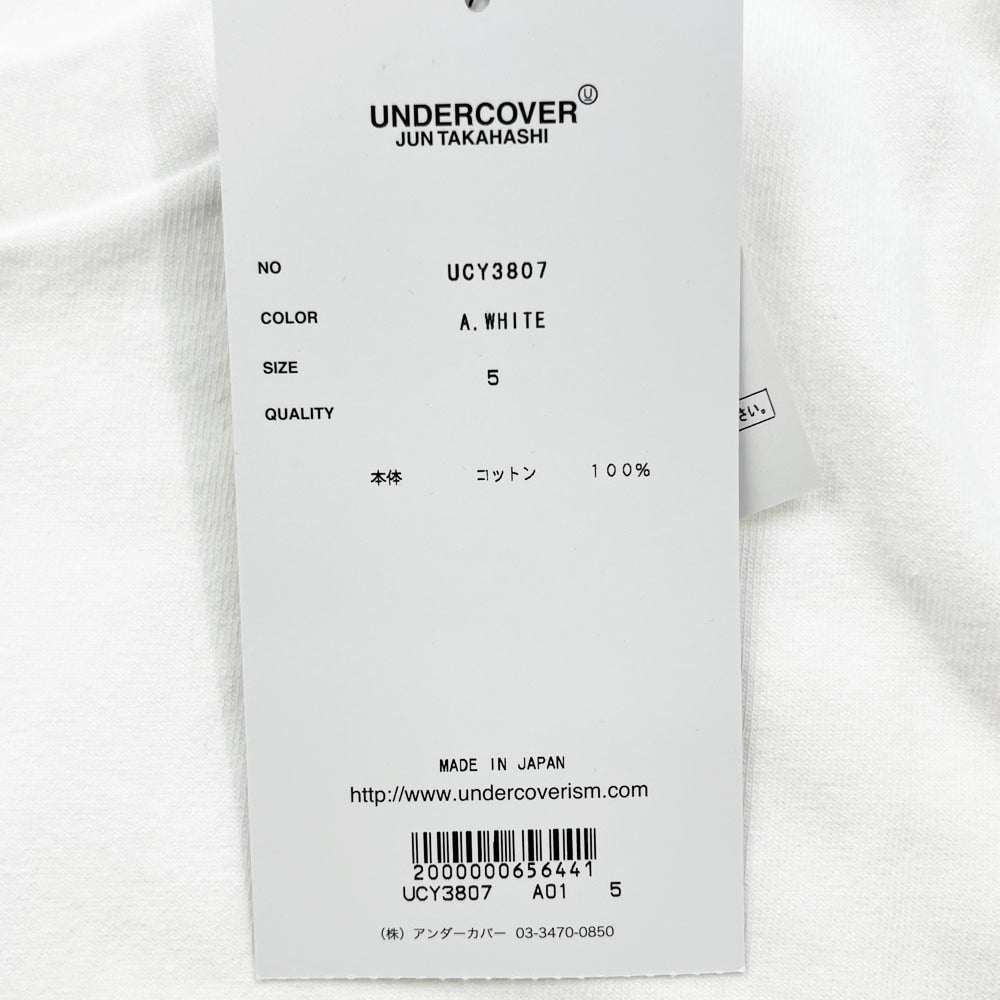 UNDERCOVER アンダーカバー 20SS UCY3807 メッセージ ロゴ グラフィック プリント 半袖 Ｔシャツ ホワイト系 5【極上美品】【中古】