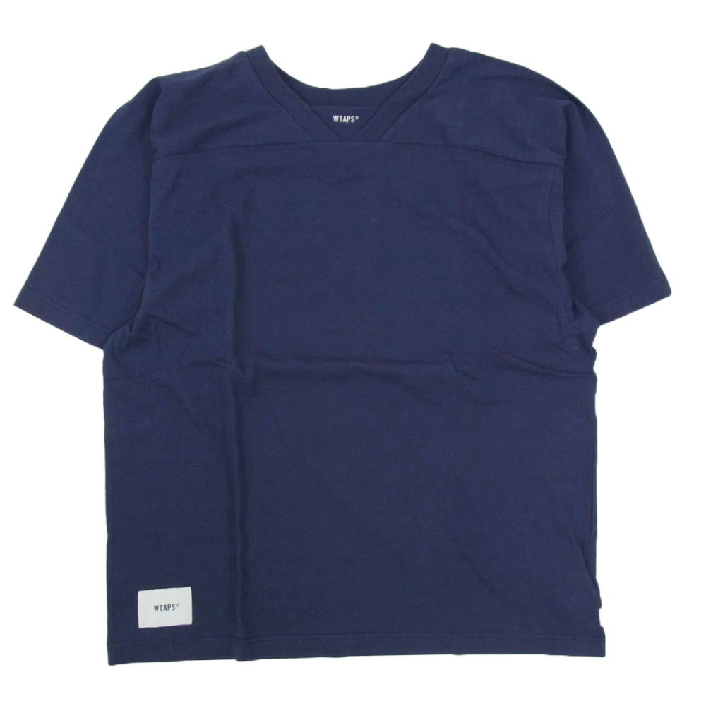 WTAPS ダブルタップス 21SS 211ATDT-CSM31 QB SS COTTON TEE 半袖 Tシャツ ネイビー系 X03【中古】