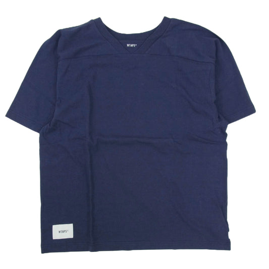 WTAPS ダブルタップス 21SS 211ATDT-CSM31 QB SS COTTON TEE 半袖 Tシャツ ネイビー系 X03【中古】