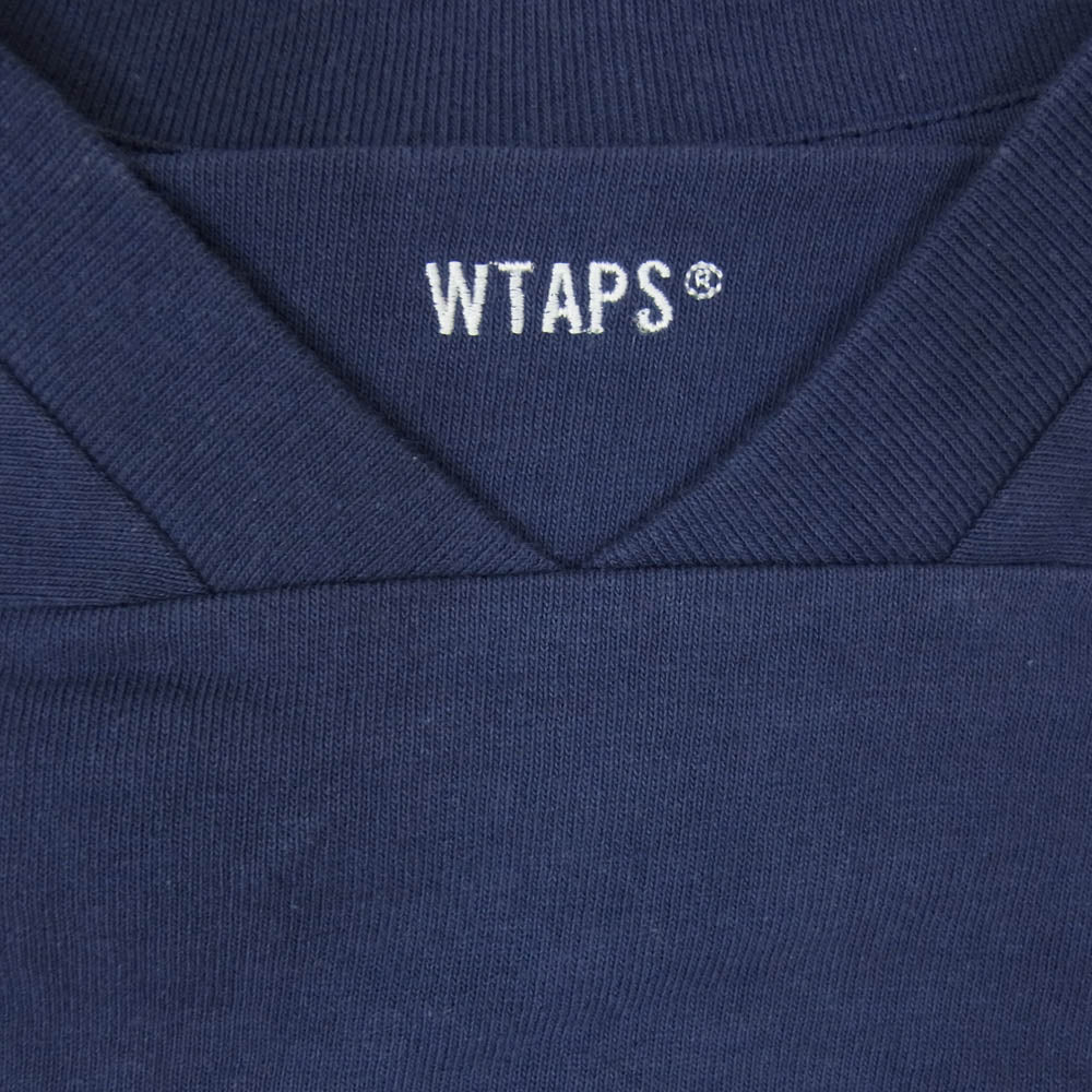 WTAPS ダブルタップス 21SS 211ATDT-CSM31 QB SS COTTON TEE 半袖 Tシャツ ネイビー系 X03【中古】