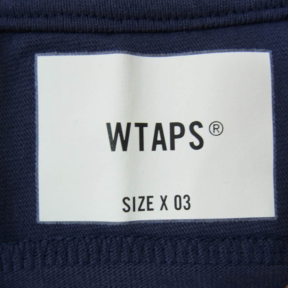 WTAPS ダブルタップス 21SS 211ATDT-CSM31 QB SS COTTON TEE 半袖 Tシャツ ネイビー系 X03【中古】