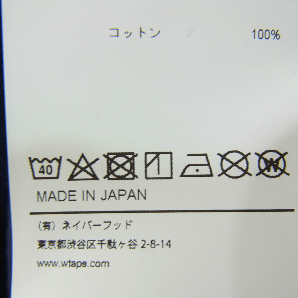 WTAPS ダブルタップス 21SS 211ATDT-CSM31 QB SS COTTON TEE 半袖 Tシャツ ネイビー系 X03【中古】