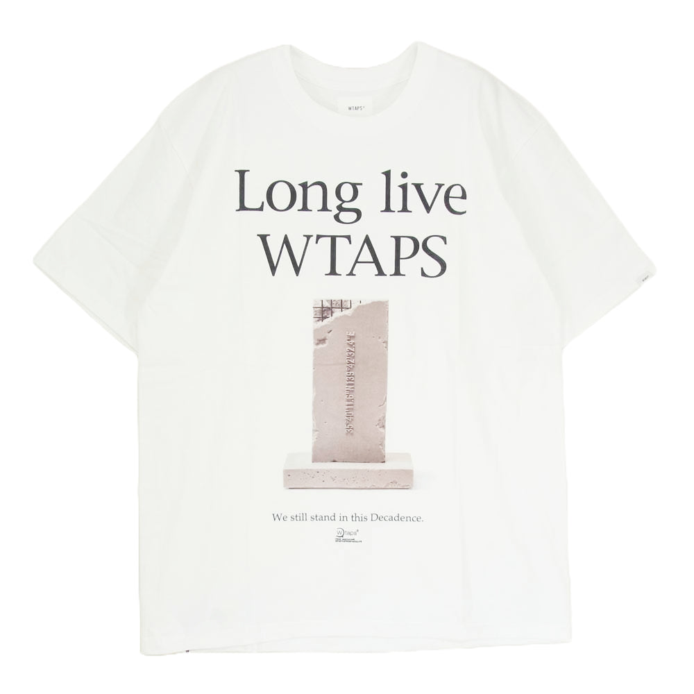 WTAPS ダブルタップス 20SS 201PCDT-ST14S MONOLITH SS TEE モノリス 半袖 Tシャツ ホワイト系 X03【極上美品】【中古】