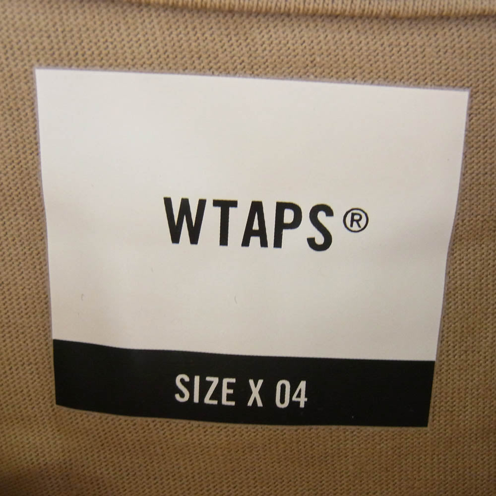 WTAPS ダブルタップス 21SS 211PCDT-ST01S SYSTEM SS TEE ロゴ プリント 半袖 Tシャツ ベージュ系 04【極上美品】【中古】