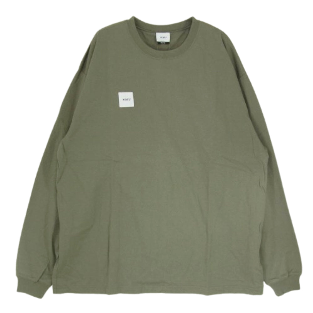 WTAPS ダブルタップス 20SS 201ATDT-CSM12 HOME BASE LS TEE ホームベース ロングスリーブ 長袖 Tシャツ カーキ系 X04【新古品】【未使用】【中古】