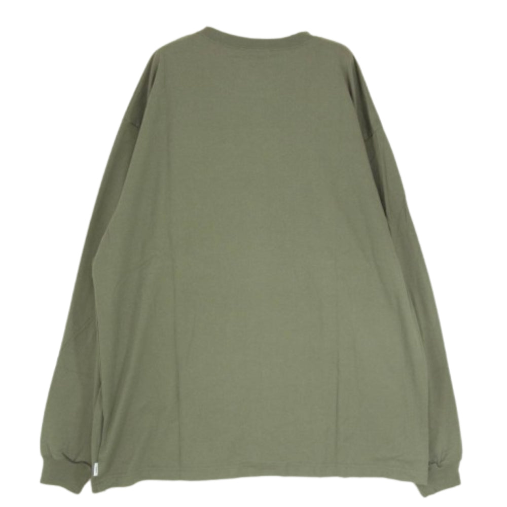 WTAPS ダブルタップス 20SS 201ATDT-CSM12 HOME BASE LS TEE ホームベース ロングスリーブ 長袖 Tシャツ カーキ系 X04【新古品】【未使用】【中古】