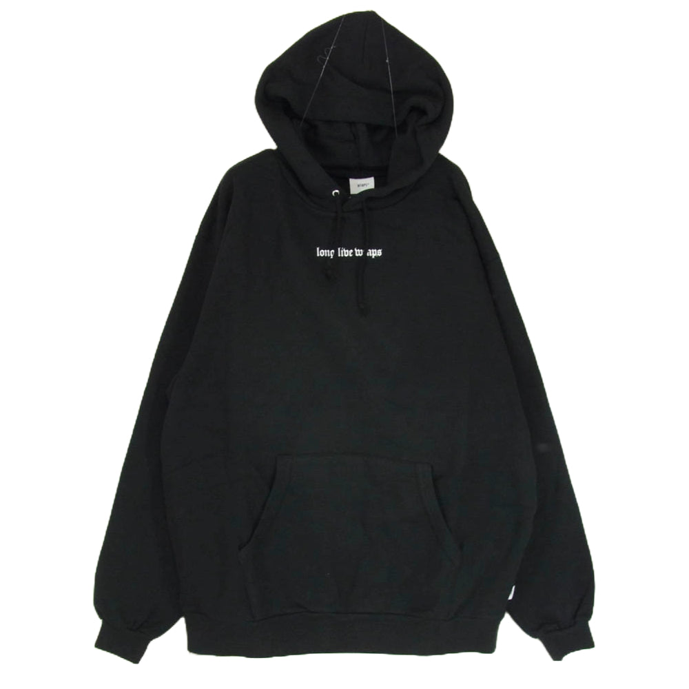 WTAPS ダブルタップス 21AW 212ATDT-HP01S LLW Long Live Wtaps バックプリント プルオーバー パーカー ブラック系 X04【中古】