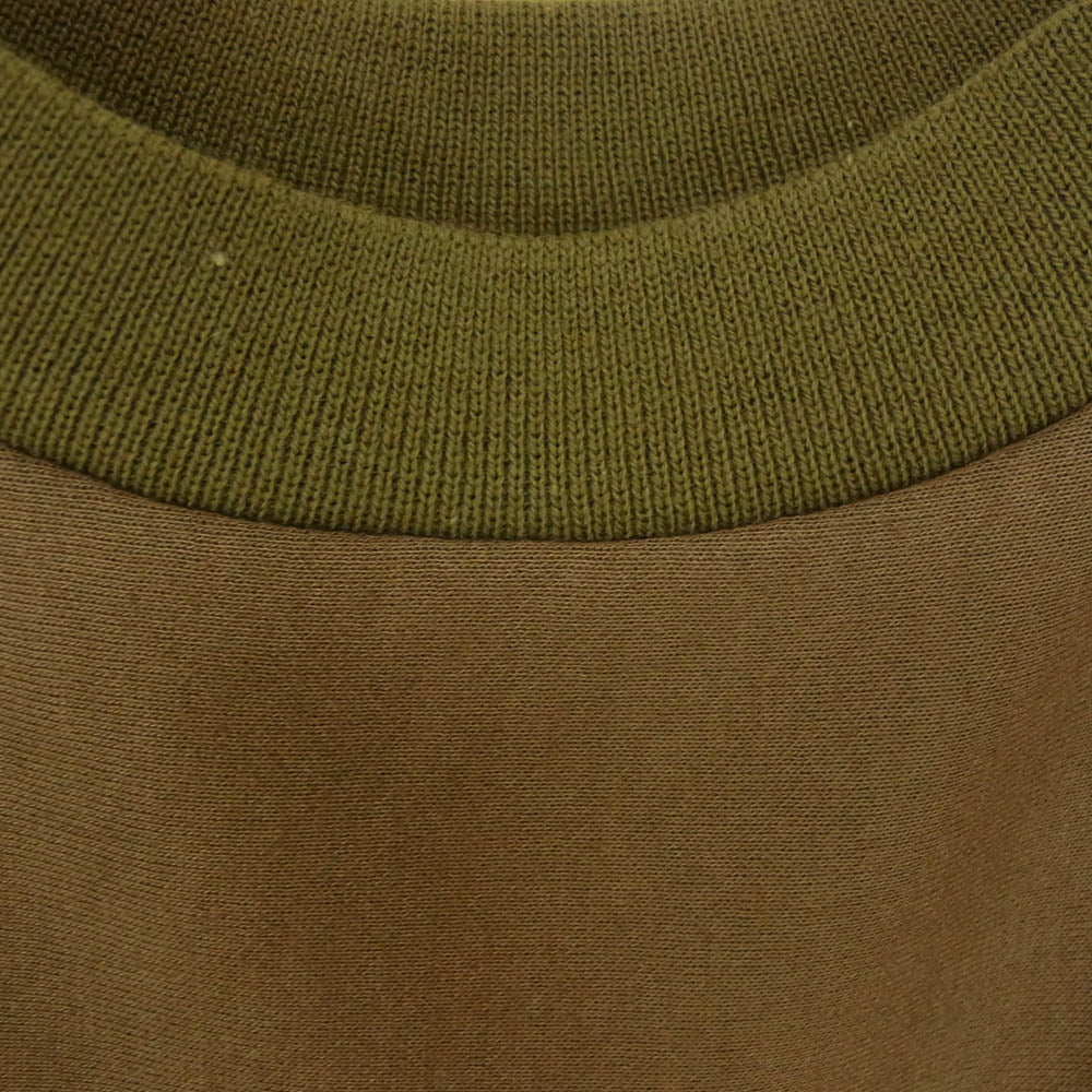 WTAPS ダブルタップス 20AW 202ATDT-CSM25 FLAMMABLE CREWNECK COPO ファイヤー 刺? 長袖 スウェット カーキ系 X03【新古品】【未使用】【中古】