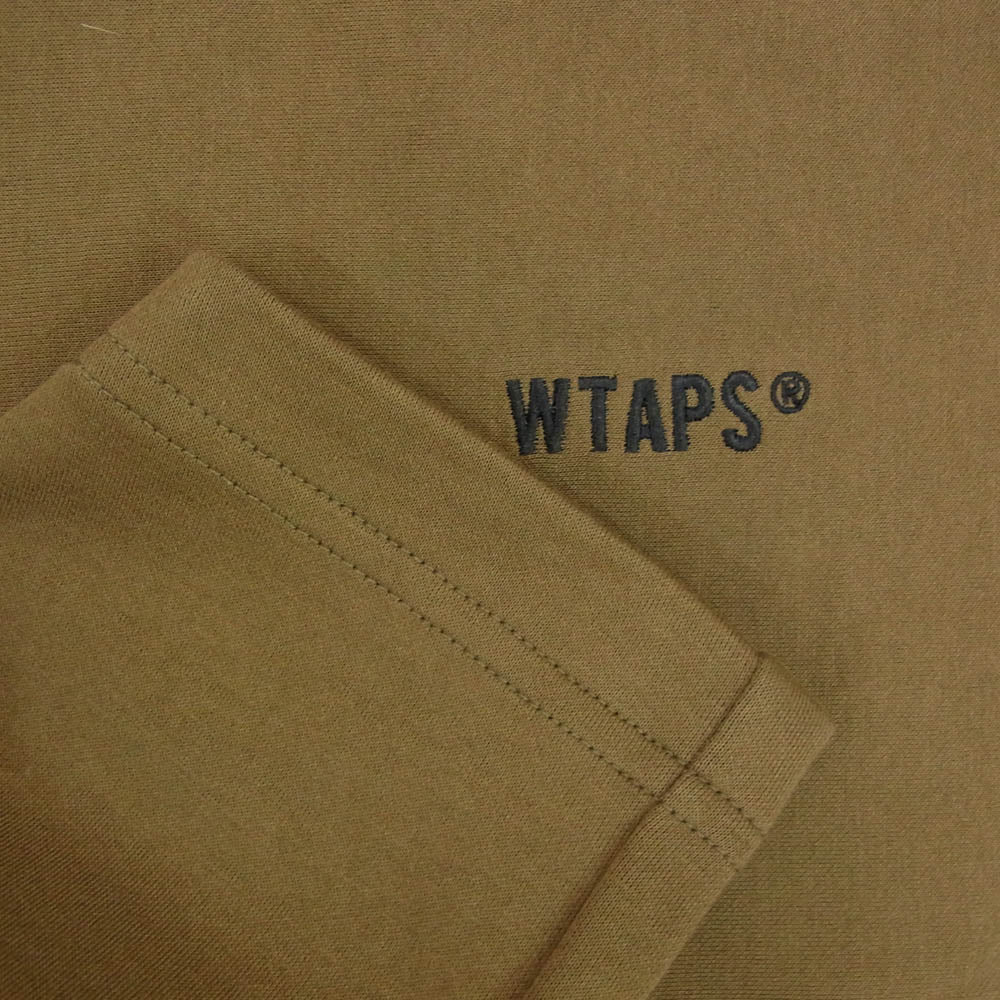 WTAPS ダブルタップス 20AW 202ATDT-CSM25 FLAMMABLE CREWNECK COPO ファイヤー 刺? 長袖 スウェット カーキ系 X03【新古品】【未使用】【中古】