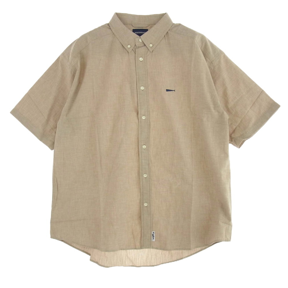 DESCENDANT ディセンダント 22SS 221WVDS-SHM10 KENNEDY'S DUNGAREE SS SHIRT STANDARD 半袖 シャツ ベージュ系 3【新古品】【未使用】【中古】