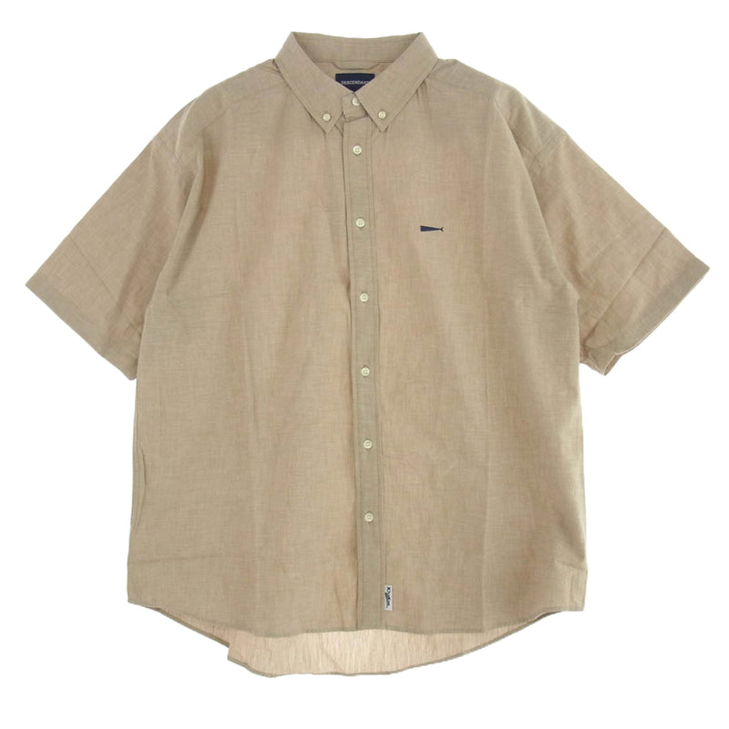 DESCENDANT ディセンダント 22SS 221WVDS-SHM10 KENNEDY'S DUNGAREE SS SHIRT STANDARD 半袖 シャツ ベージュ系 3【新古品】【未使用】【中古】