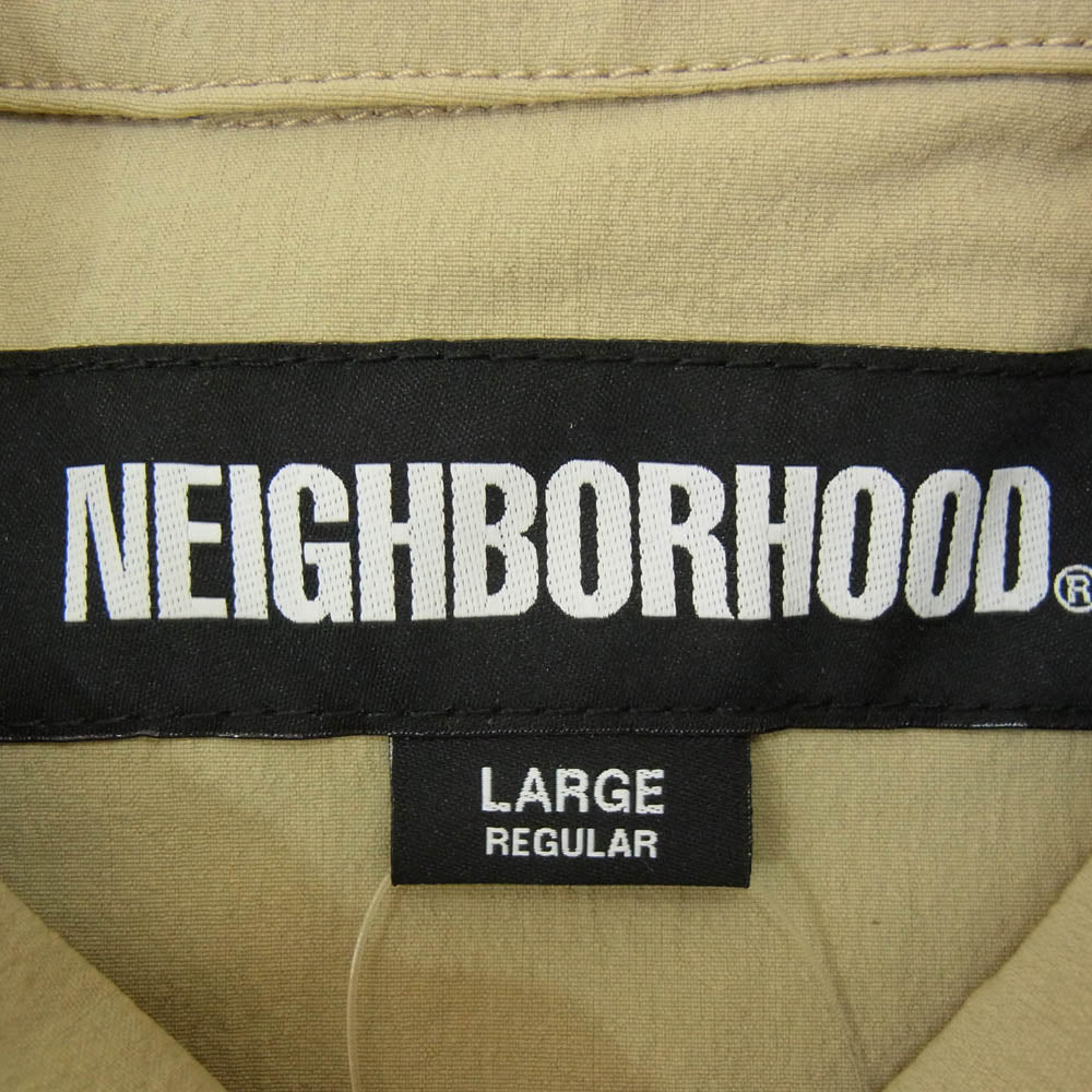 NEIGHBORHOOD ネイバーフッド 241TSNH-SHM02S MULTIFUNCTIONAL SS SHIRT バック ロゴ プリント 半袖 シャツ ブラウン系 L【極上美品】【中古】