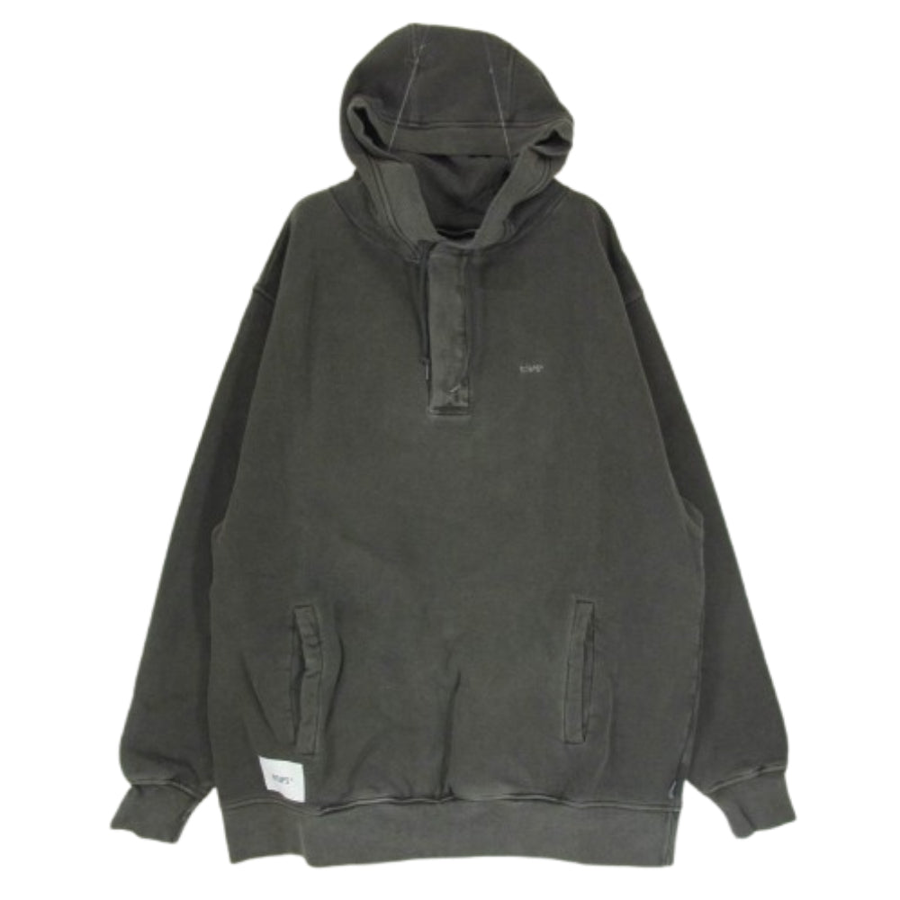 WTAPS ダブルタップス 20AW 202ATDT-CSM29 SIGN HOODED ヘンリーネック パーカー ブラック系 X04【新古品】【未使用】【中古】