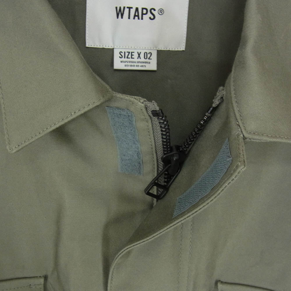 WTAPS ダブルタップス 21AW 212BRDT-SHM04 FLYERS LS COTTON SATIN バック サテン ユーティリティ シャツ グレー系 X02【新古品】【未使用】【中古】