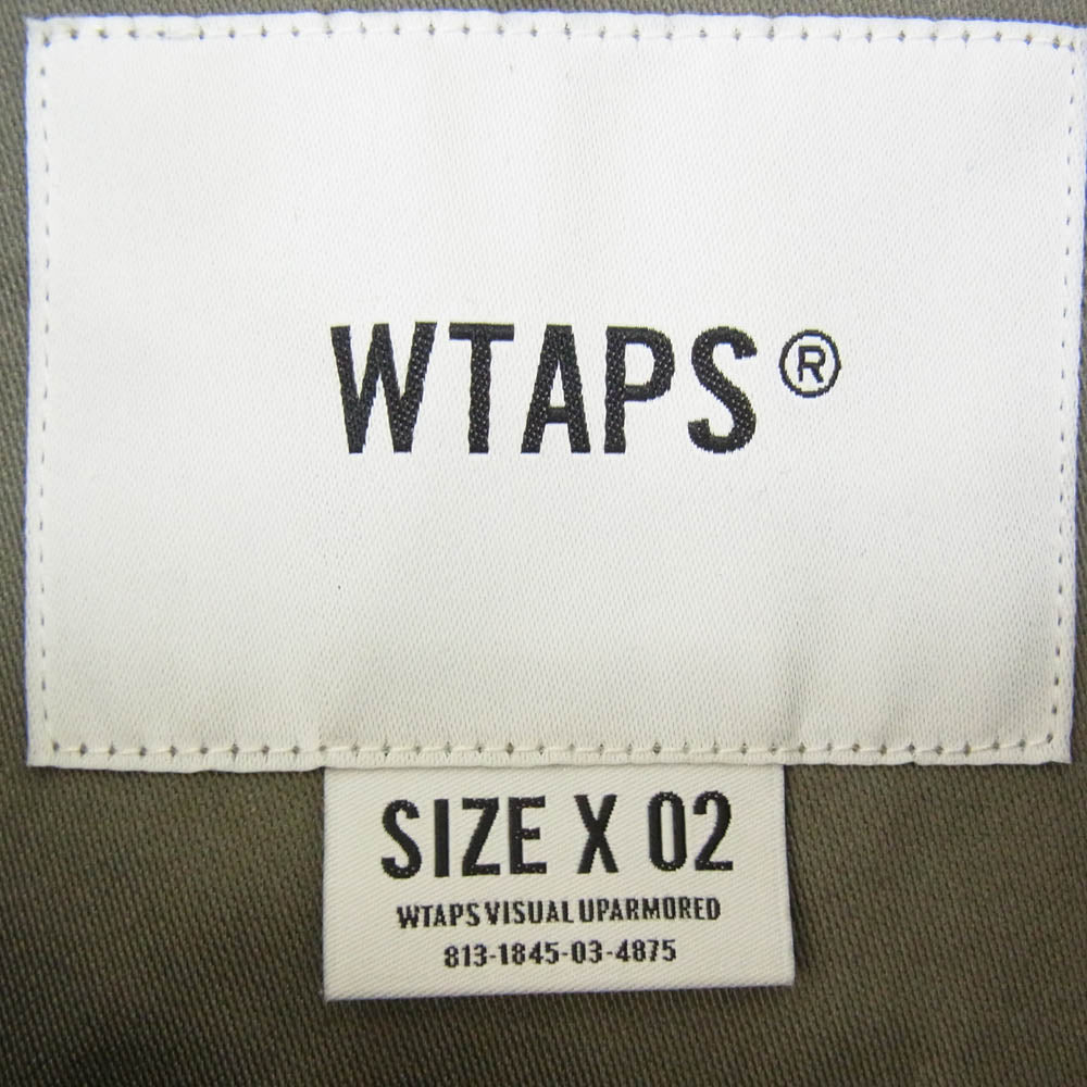WTAPS ダブルタップス 21AW 212BRDT-SHM04 FLYERS LS COTTON SATIN バック サテン ユーティリティ シャツ グレー系 X02【新古品】【未使用】【中古】