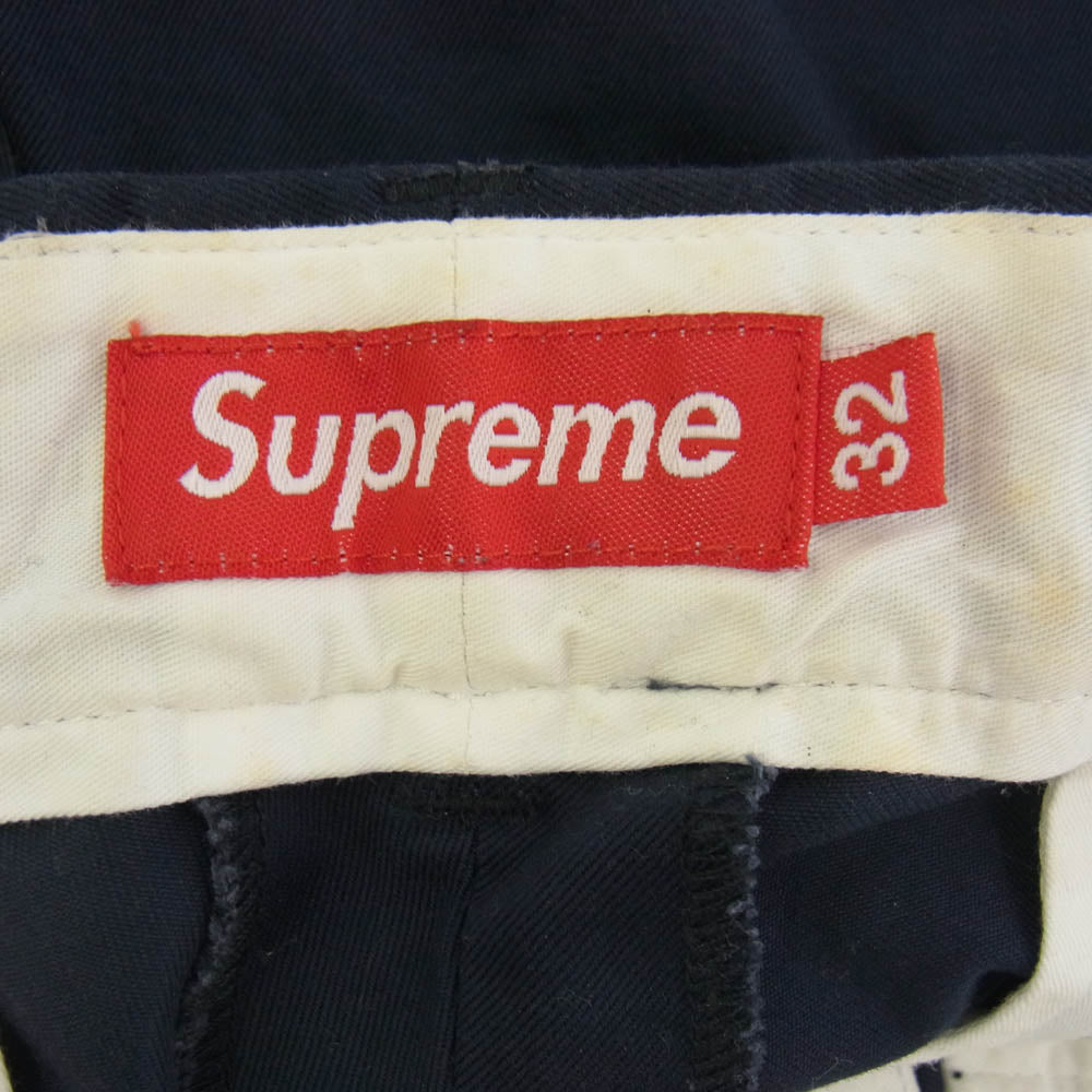 Supreme シュプリーム work pant ワーク パンツ チノパンツ ネイビー系 32【中古】