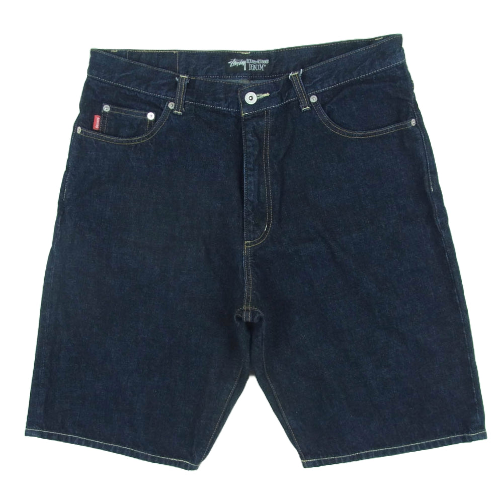 STUSSY ステューシー ROUGH AND RUGGED ショート デニム ハーフ パンツ 中国製 インディゴブルー系 34【中古】
