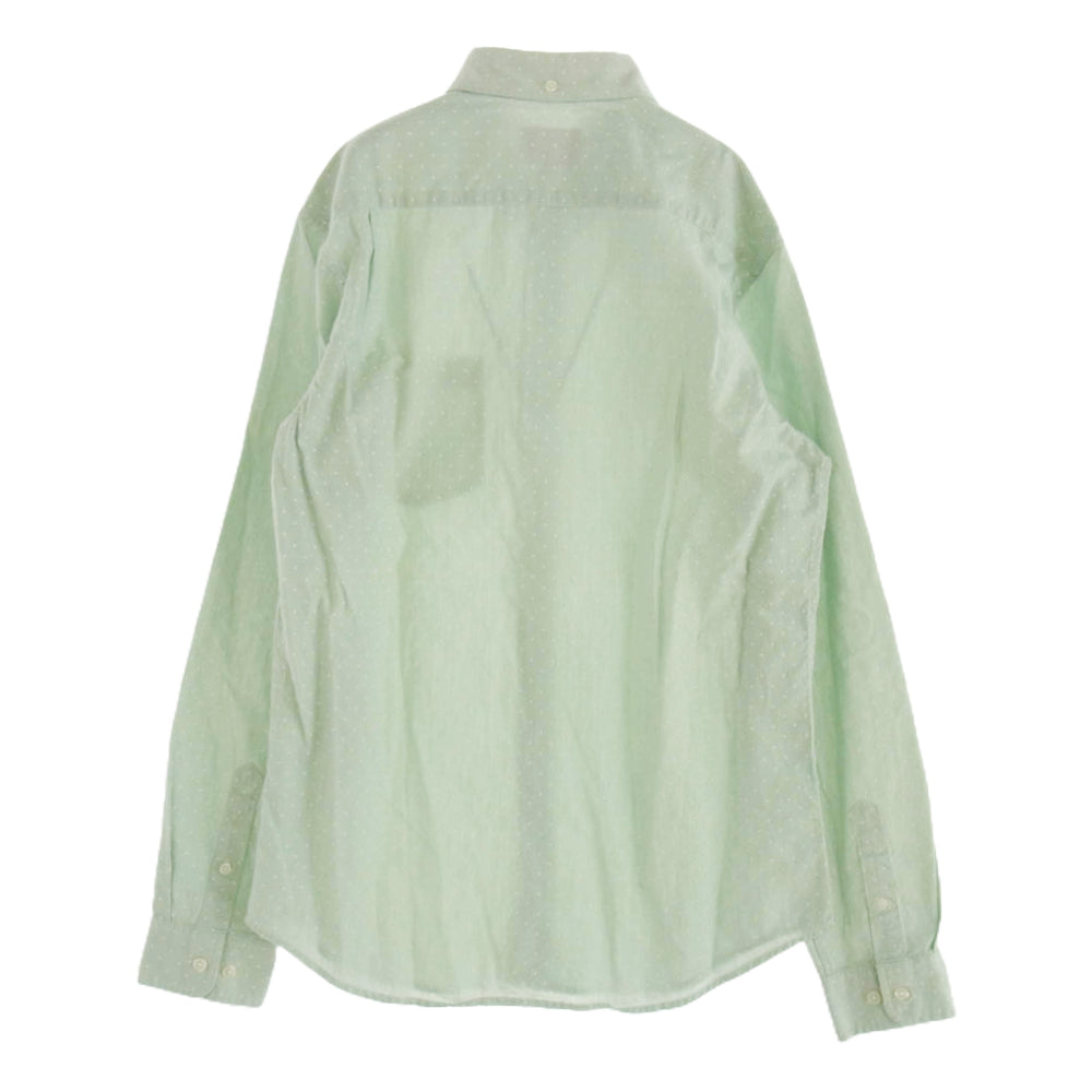 Supreme シュプリーム POLKA DOT SHIRT ポルカ ドット BD 長袖 シャツ ミントグリーン系 M【中古】