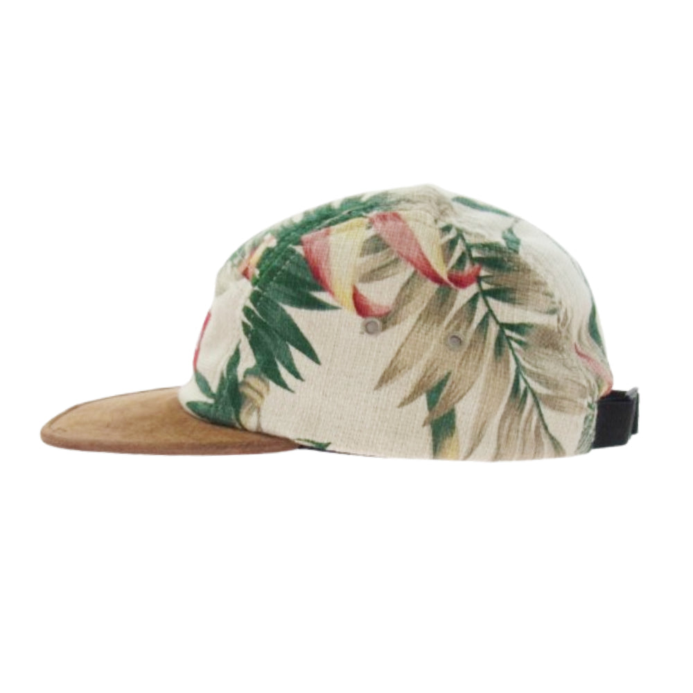 Supreme シュプリーム 12SS Floral Suede Camp Cap フローラル スウェード キャンプ キャップ 帽子 花柄 ホワイト ベース マルチカラー系【中古】