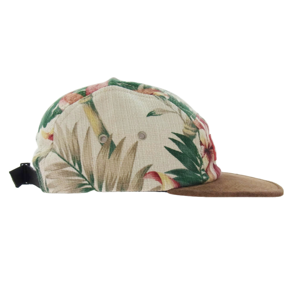Supreme シュプリーム 12SS Floral Suede Camp Cap フローラル スウェード キャンプ キャップ 帽子 花柄 ホワイト ベース マルチカラー系【中古】
