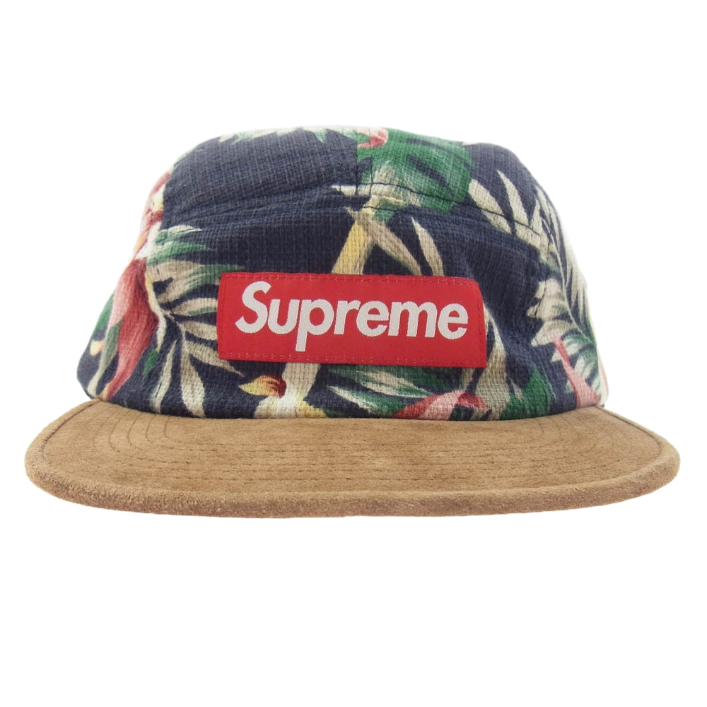 Supreme シュプリーム 12SS Floral Suede Camp Cap フローラル スウェード キャンプ キャップ 帽子 花柄 ブラック ベース マルチカラー系【中古】