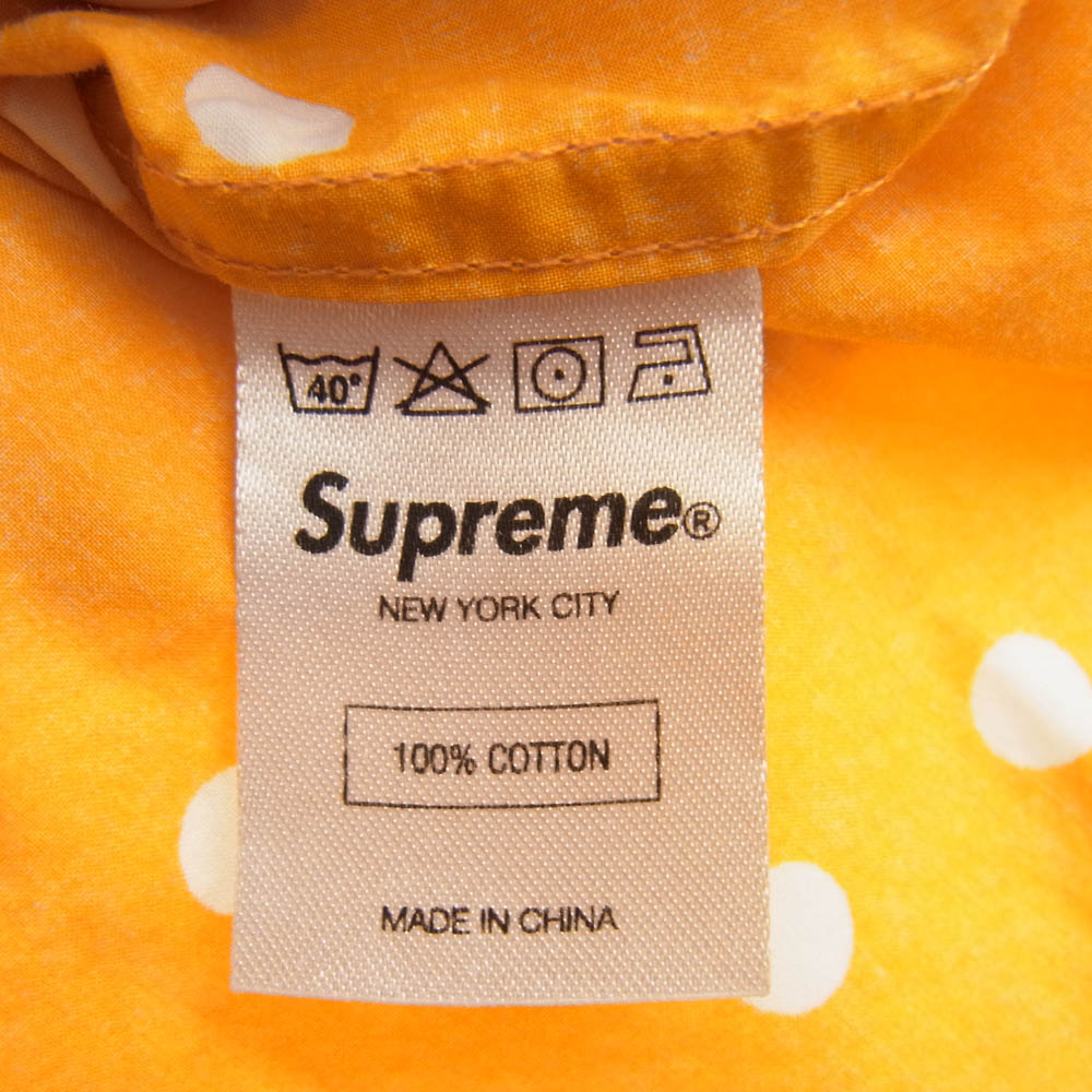 Supreme シュプリーム 12SS Big Dot Camp Shirt ビッグ ドット キャンプ 半袖 オープンカラー シャツ イエロー イエロー系 M【中古】