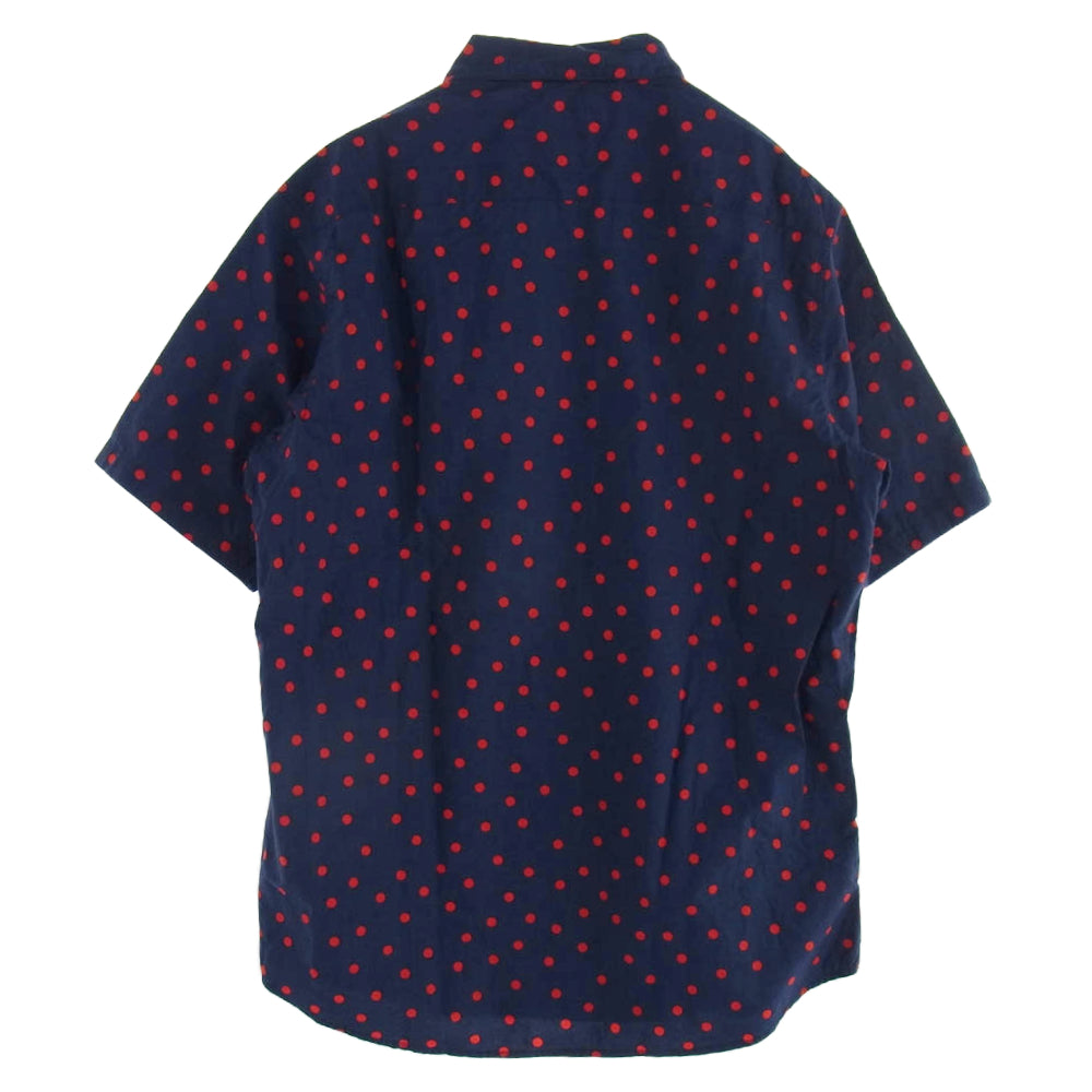 Supreme シュプリーム 12SS Big Dot Camp Shirt ビッグ ドット キャンプ 半袖 オープンカラー シャツ ネイビー ネイビー系 レッド系 M【中古】