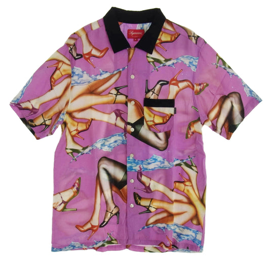 Supreme シュプリーム 15SS Heels s/s rayon shirt ヒール レーヨンシャツ 半袖 オープンカラー マルチカラー系 M【中古】