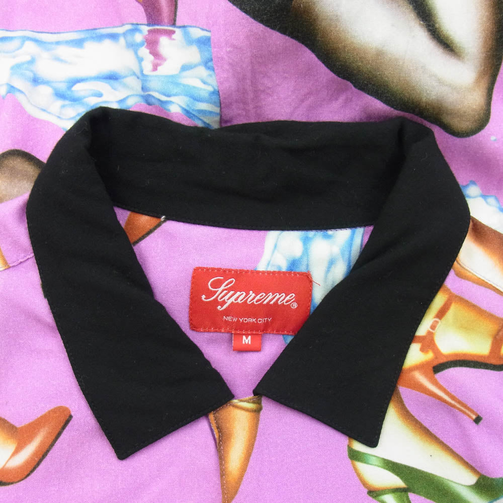 Supreme シュプリーム 15SS Heels s/s rayon shirt ヒール レーヨンシャツ 半袖 オープンカラー マルチカラー系 M【中古】