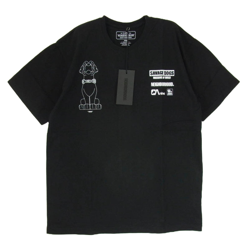NEIGHBORHOOD ネイバーフッド 19AW 192PCNH-ST01 ANA C-TEE SS プリント Tシャツ 半袖カットソー ブラック系 XL【美品】【中古】