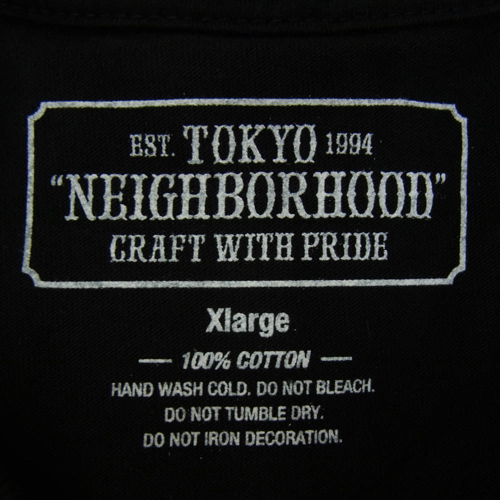 NEIGHBORHOOD ネイバーフッド 19AW 192PCNH-ST01 ANA C-TEE SS プリント Tシャツ 半袖カットソー ブラック系 XL【美品】【中古】