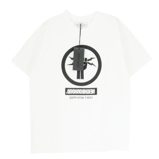 NEIGHBORHOOD ネイバーフッド 20SS 201PCNH-ST04S FORCE C-TE SS フロントプリント Tシャツ 半袖カットソー ホワイト系 XL【新古品】【未使用】【中古】