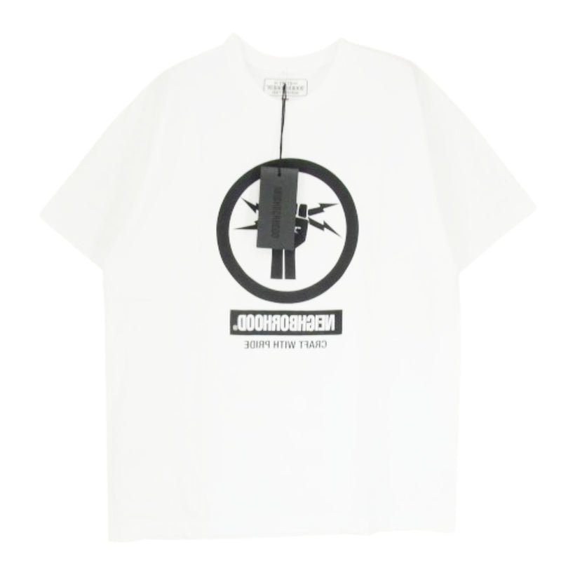 NEIGHBORHOOD ネイバーフッド 20SS 201PCNH-ST04S FORCE C-TE SS フロントプリント Tシャツ 半袖カットソー ホワイト系 XL【新古品】【未使用】【中古】