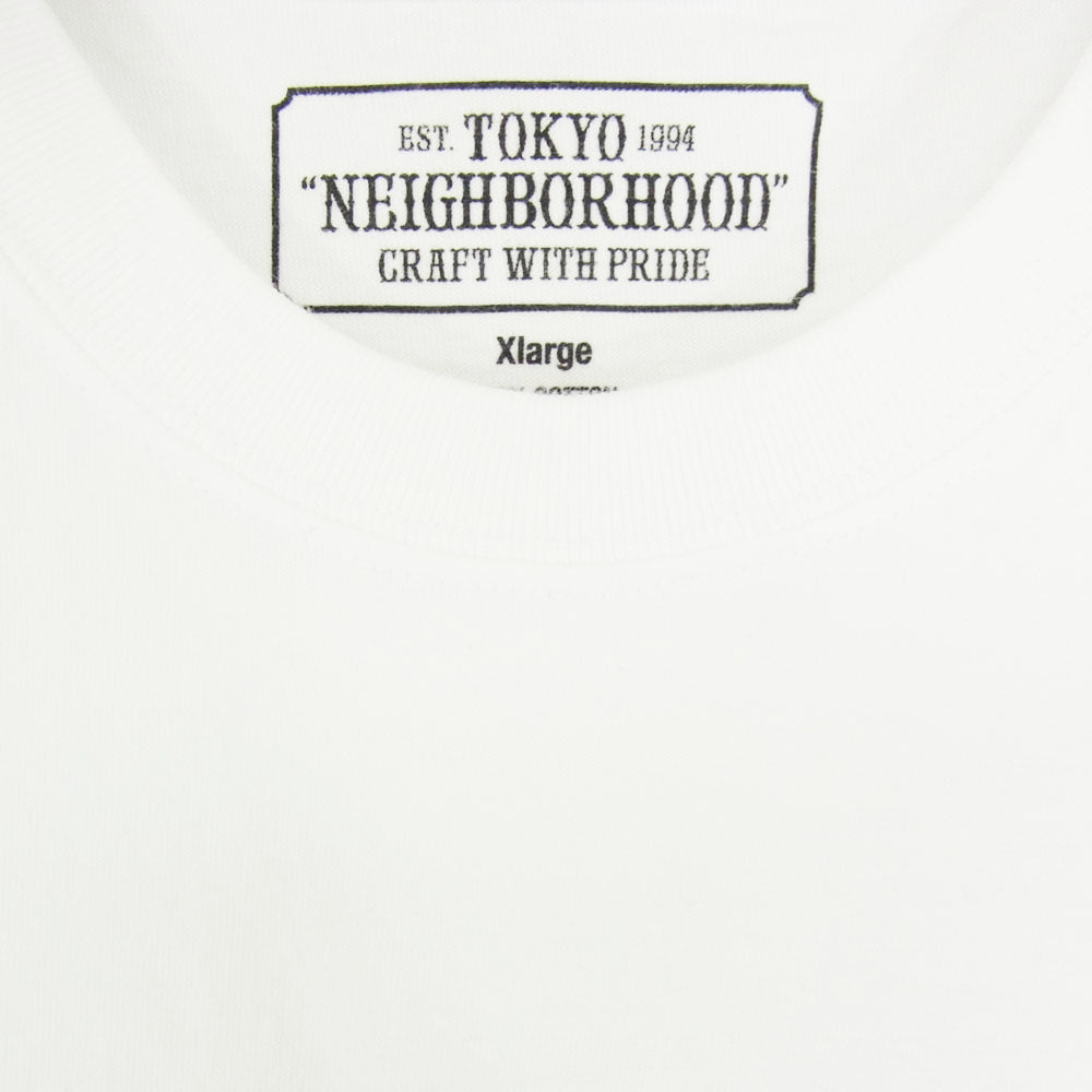 NEIGHBORHOOD ネイバーフッド 20SS 201PCNH-ST04S FORCE C-TE SS フロントプリント Tシャツ 半袖カットソー ホワイト系 XL【新古品】【未使用】【中古】