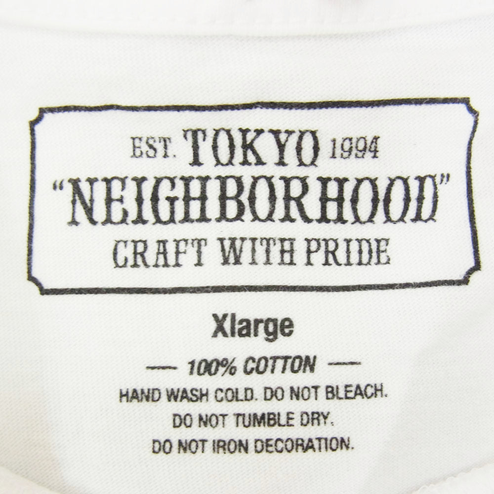 NEIGHBORHOOD ネイバーフッド 20SS 201PCNH-ST04S FORCE C-TE SS フロントプリント Tシャツ 半袖カットソー ホワイト系 XL【新古品】【未使用】【中古】
