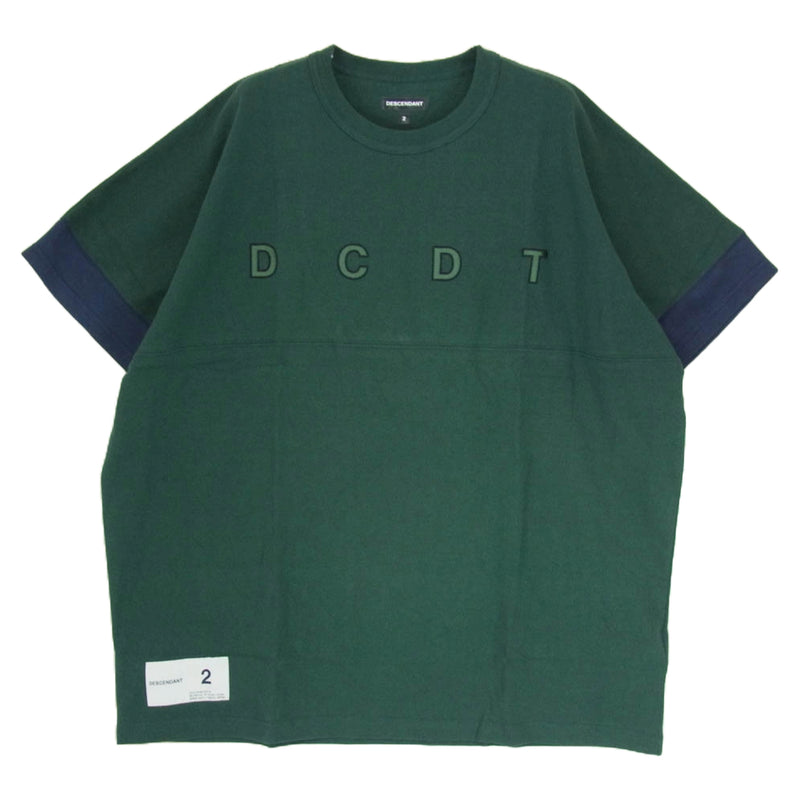 DESCENDANT ディセンダント 21SS 211ATDS-CSM08 BARKLEY JERSEY SS クルーネック Tシャツ 半袖カットソー グリーン系 2【極上美品】【中古】