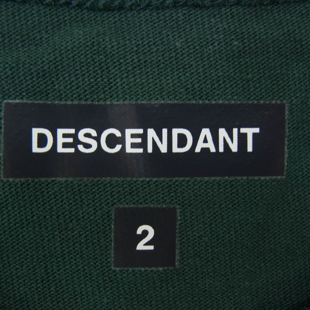 DESCENDANT ディセンダント 21SS 211ATDS-CSM08 BARKLEY JERSEY SS クルーネック Tシャツ 半袖カットソー グリーン系 2【極上美品】【中古】