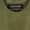 NEIGHBORHOOD ネイバーフッド 19AW 192FPNH-CSM01S SAVAGE SQD C-CREW SS ダメージ加工 ロゴ刺繍 Tシャツ 半袖カットソー カーキ系 L【新古品】【未使用】【中古】