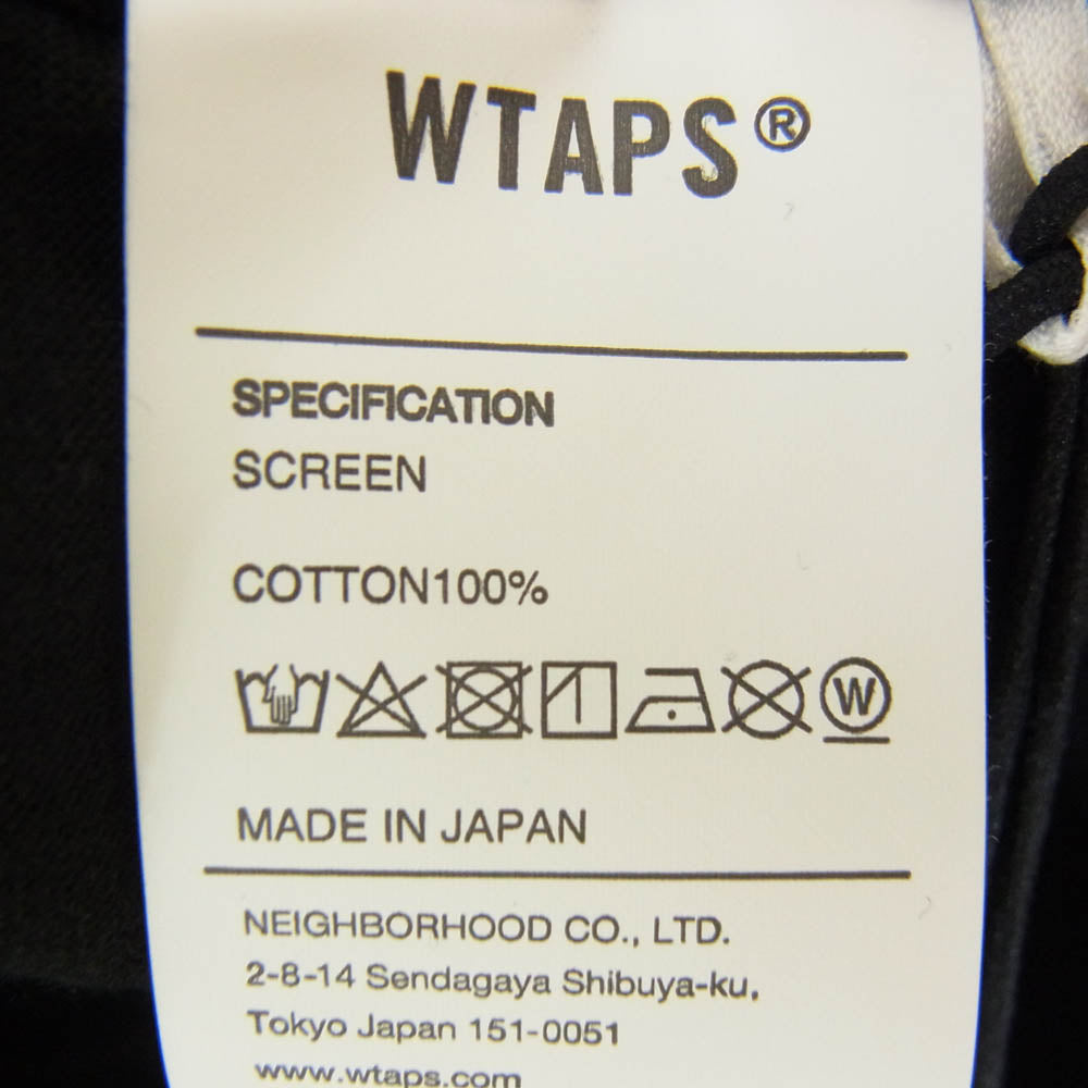 WTAPS ダブルタップス 20SS 201PCDT-ST09S GPS 02 バックプリント Tシャツ 半袖カットソー ブラック系 X04【極上美品】【中古】