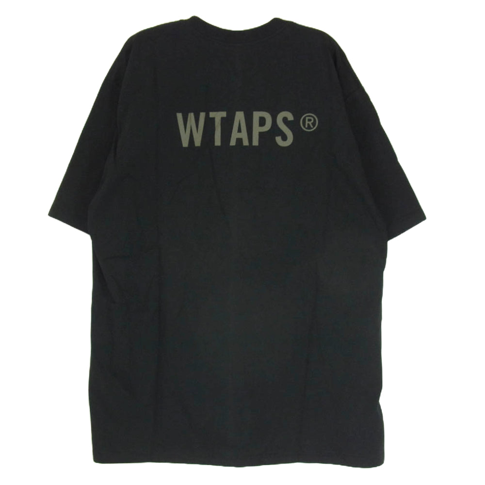 WTAPS ダブルタップス 21SS 211PCDT-ST08S PCDT-ST08S V SS TEE プリント Tシャツ 半袖カットソー ブラック系 X04【極上美品】【中古】