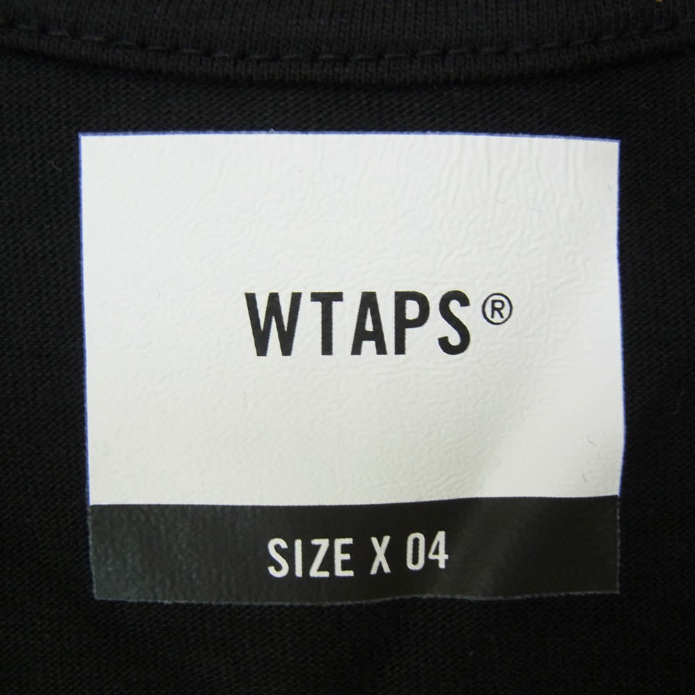 WTAPS ダブルタップス 21SS 211PCDT-ST08S PCDT-ST08S V SS TEE プリント Tシャツ 半袖カットソー ブラック系 X04【極上美品】【中古】
