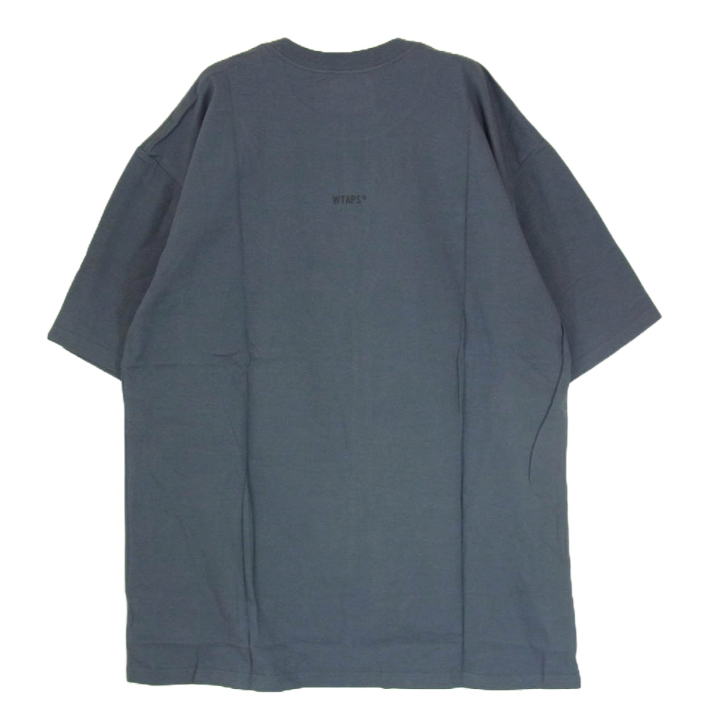 WTAPS ダブルタップス 20SS 201PCDT-ST08S TIMES TEE ビッグロゴプリント Tシャツ 半袖カットソー ネイビー系 X05【新古品】【未使用】【中古】