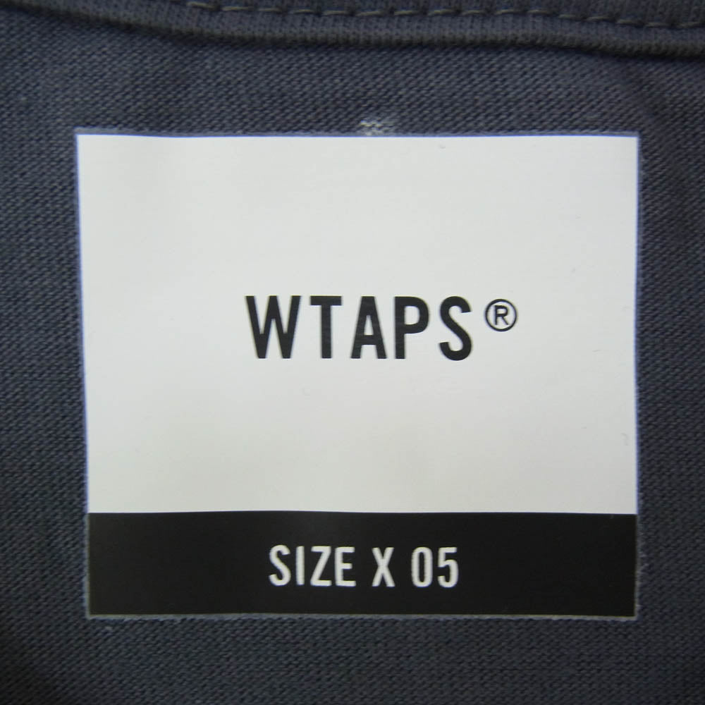 WTAPS ダブルタップス 20SS 201PCDT-ST08S TIMES TEE ビッグロゴプリント Tシャツ 半袖カットソー ネイビー系 X05【新古品】【未使用】【中古】