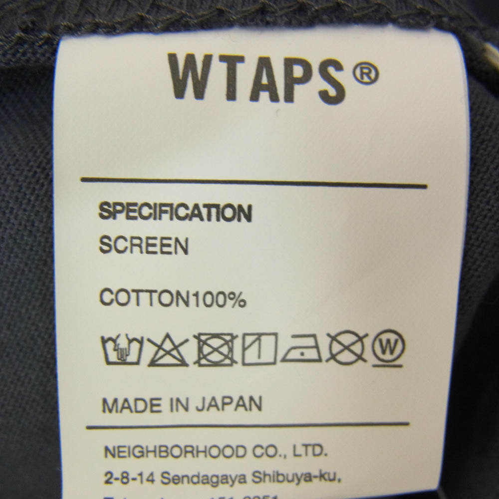 WTAPS ダブルタップス 20SS 201PCDT-ST08S TIMES TEE ビッグロゴプリント Tシャツ 半袖カットソー ネイビー系 X05【新古品】【未使用】【中古】