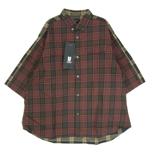 UNDERCOVER アンダーカバー UC1A4410-1 oversized two tone check shirt 半袖 シャツ マルチカラー系 3【新古品】【未使用】【中古】