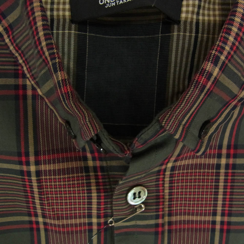UNDERCOVER アンダーカバー UC1A4410-1 oversized two tone check shirt 半袖 シャツ マルチカラー系 3【新古品】【未使用】【中古】