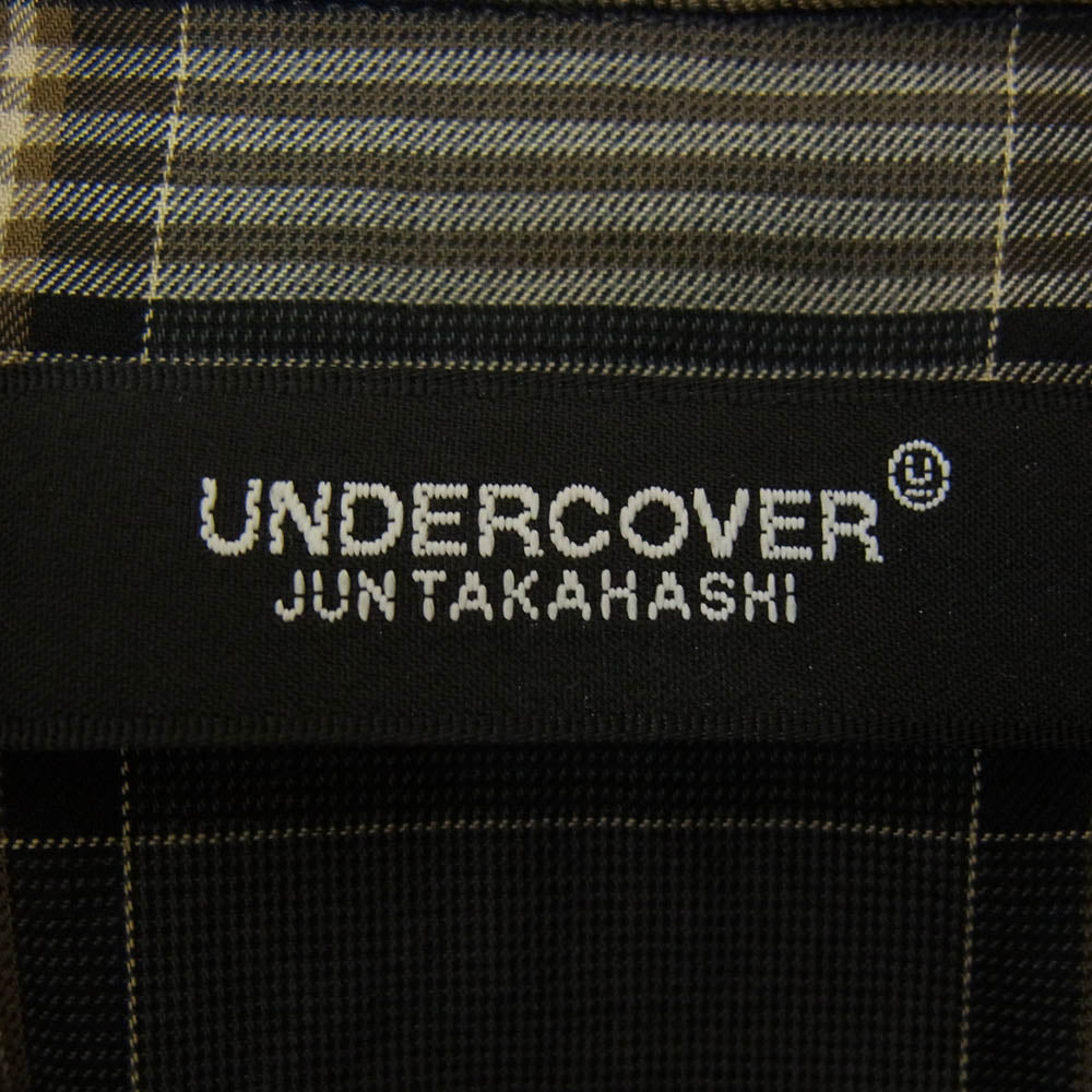 UNDERCOVER アンダーカバー UC1A4410-1 oversized two tone check shirt 半袖 シャツ マルチカラー系 3【新古品】【未使用】【中古】