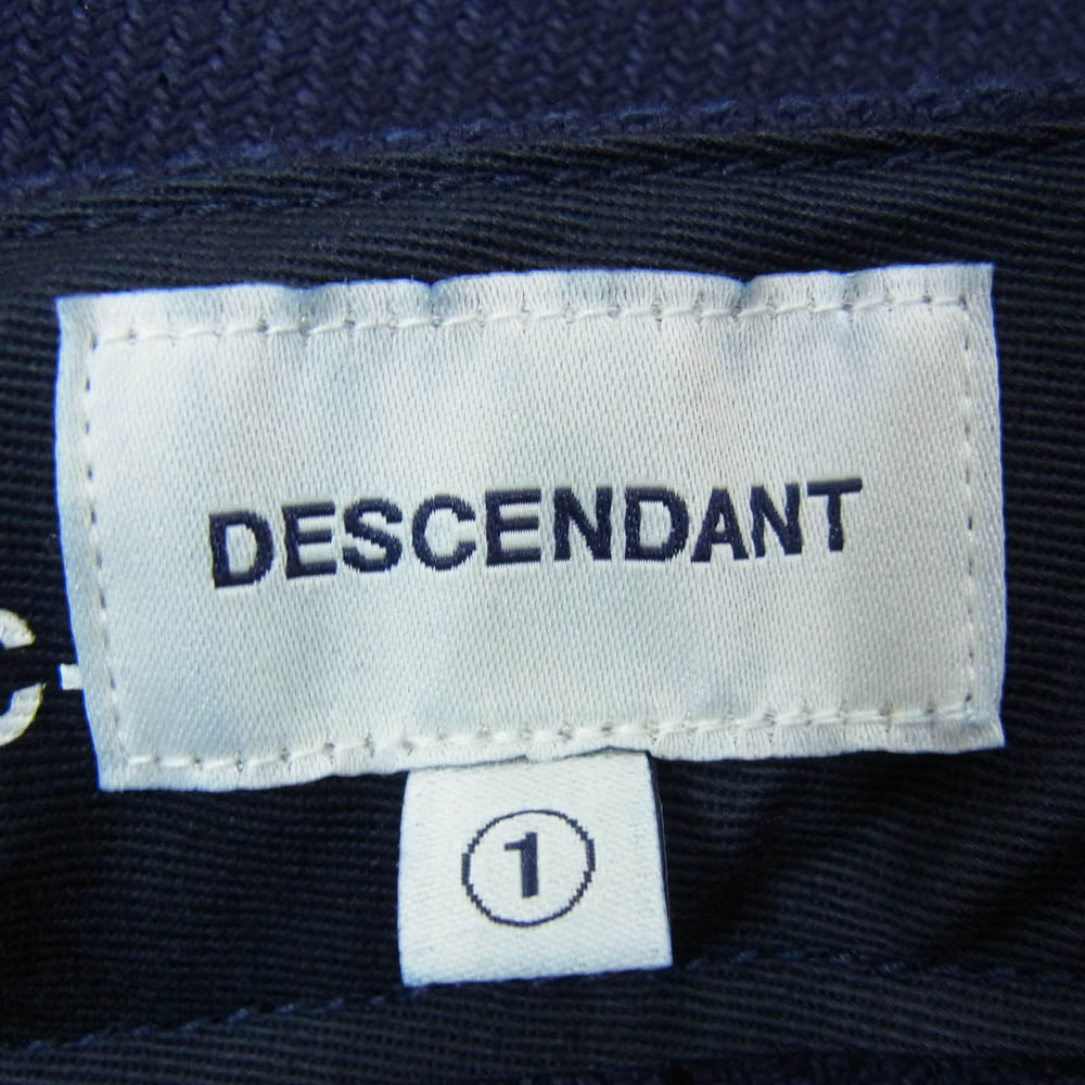 DESCENDANT ディセンダント 21AW 212BRDS-PTM01 INDIGO TWILL TROUSERS インディゴ ツイル トラウザーズ パンツ ネイビー系 1【極上美品】【中古】