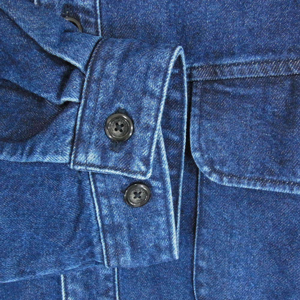 WTAPS ダブルタップス 22AW 222WVDT-SHM01 SHM01 WCPO 01/LS/COTTON.DENIM ダブルシーピーオー ロングスリーブ コットン デニム シャツ インディゴブルー系 X01【新古品】【未使用】【中古】